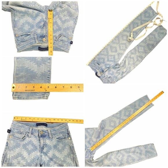 Rock & Republic Berlin Dreamcatcher Skinny Jeans Size 4 Blue White - Picture 14 of 14
